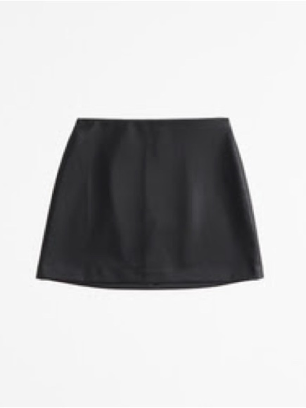 Abercrombie & Fitch Black Vegan Leather Mini Skirt (Skort)